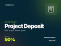 Custom project deposit with Meridians LLC: 50% of a written quote, billed in USD